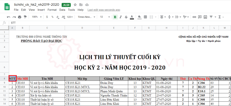 cach co dinh dong va cot trong excel 17