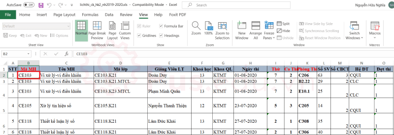 cach co dinh dong va cot trong excel 33