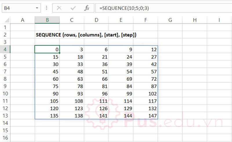 ham sequence trong excel 1