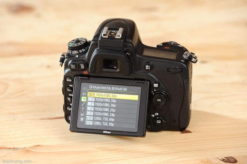 Cài đặt độ phân giải quay phim trên Nikon D750