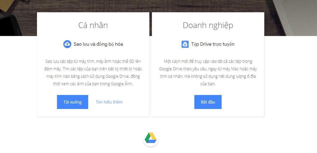 Google Drive cho may tinh