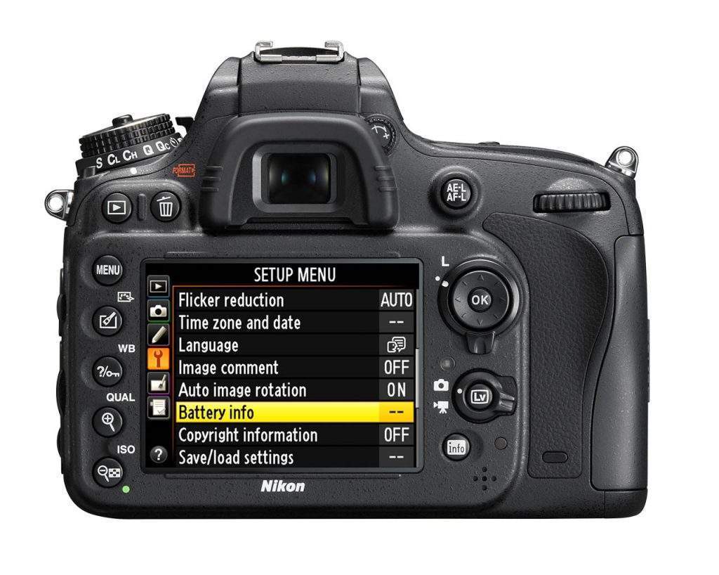 Nikon D610 - Battery Info