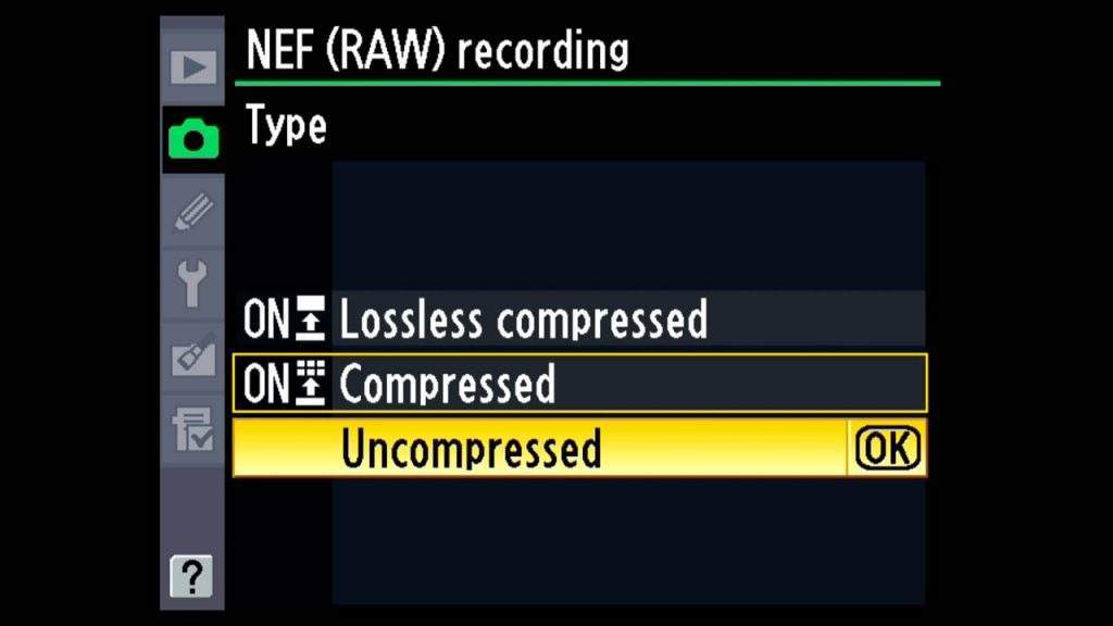 RAW Uncompreesed vs Compressed and Lossless Compreesed