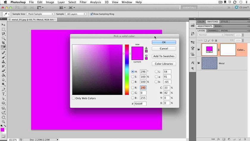 Solid Color layers photoshop