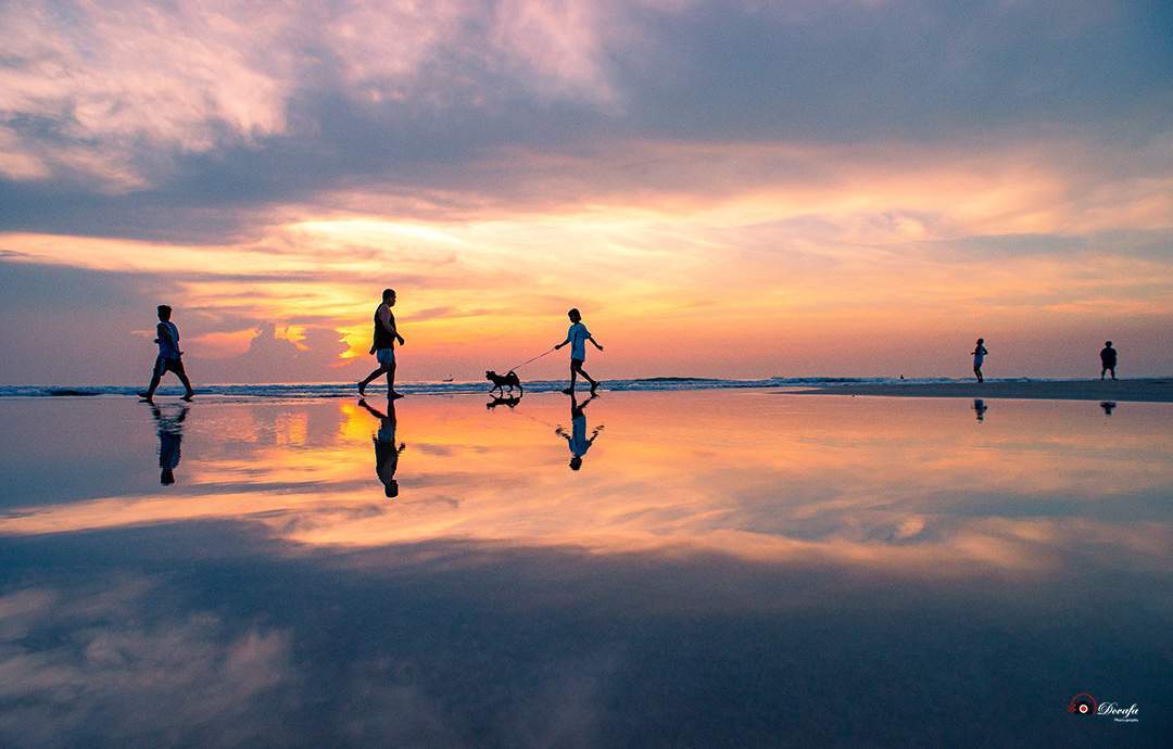 Ảnh chụp phong cảnh bãi biển bình minh Đà Nẵng