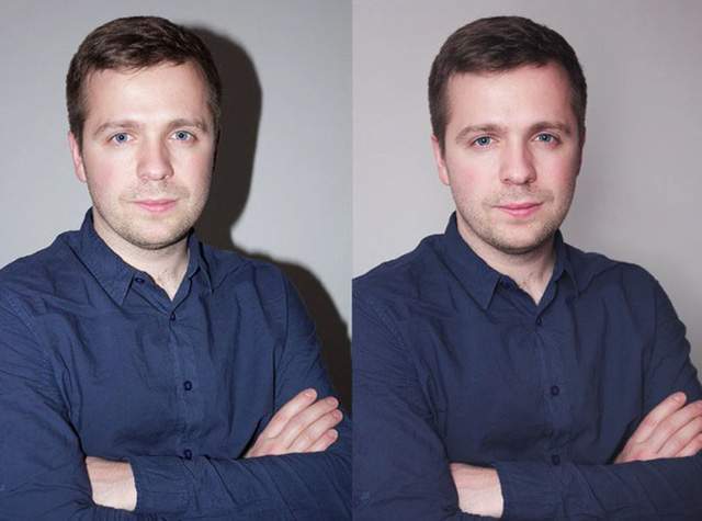 Sự khác biệt giữa ảnh chụp dùng flash "cóc" thông thường (trái) và ảnh chụp có tản sáng qua bóng bay (phải)