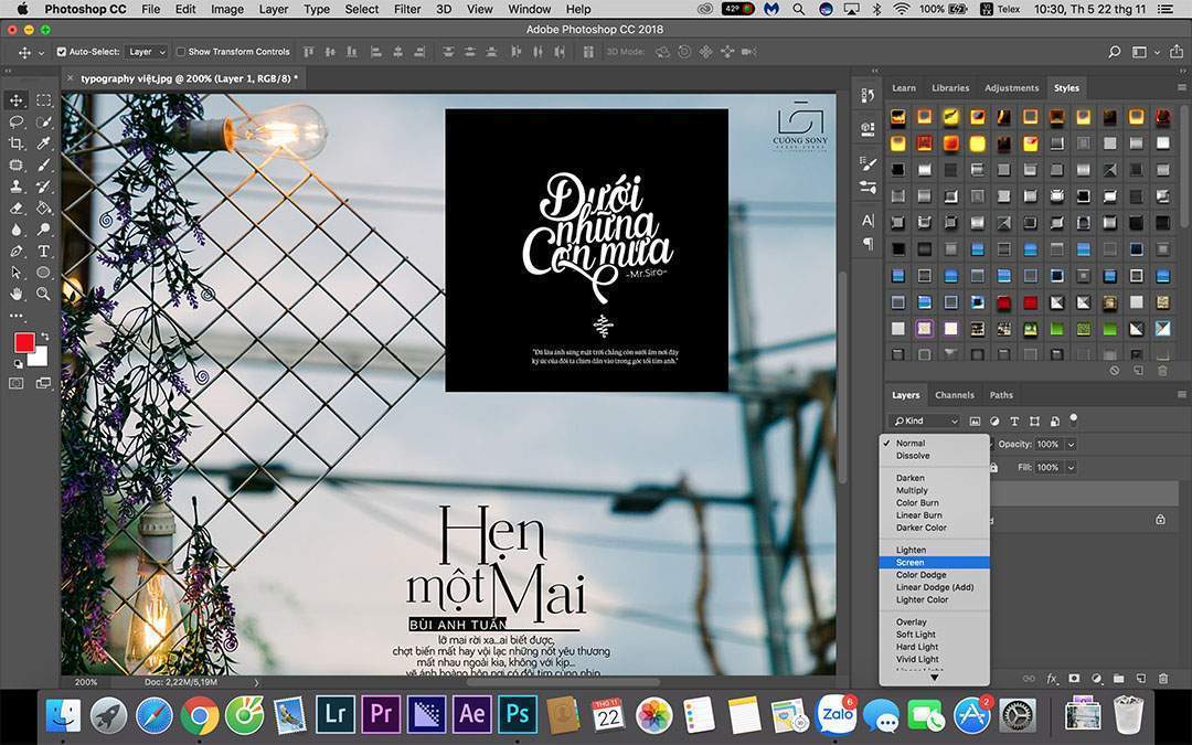 Cách chèn Typography lên ảnh bằng phần mềm photoshop