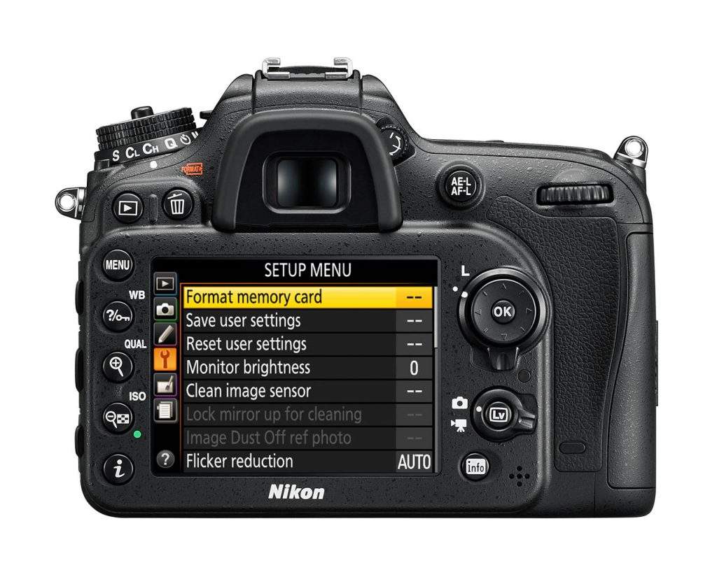 format the nho Nikon D7100
