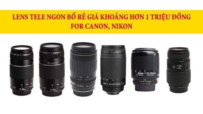 Tổng hợp ống kính tele chính hãng và lens for giá rẻ cho máy ảnh Canon Nikon