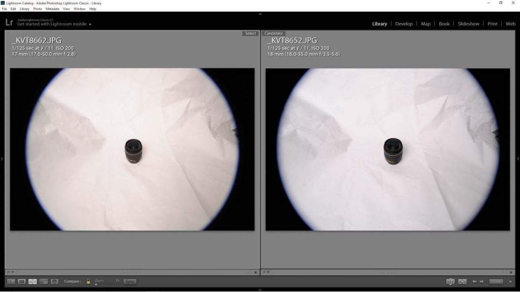 So sánh Nikon AF-S 18-55mm VR II vs Sigma 17-50mm tren Full Frame