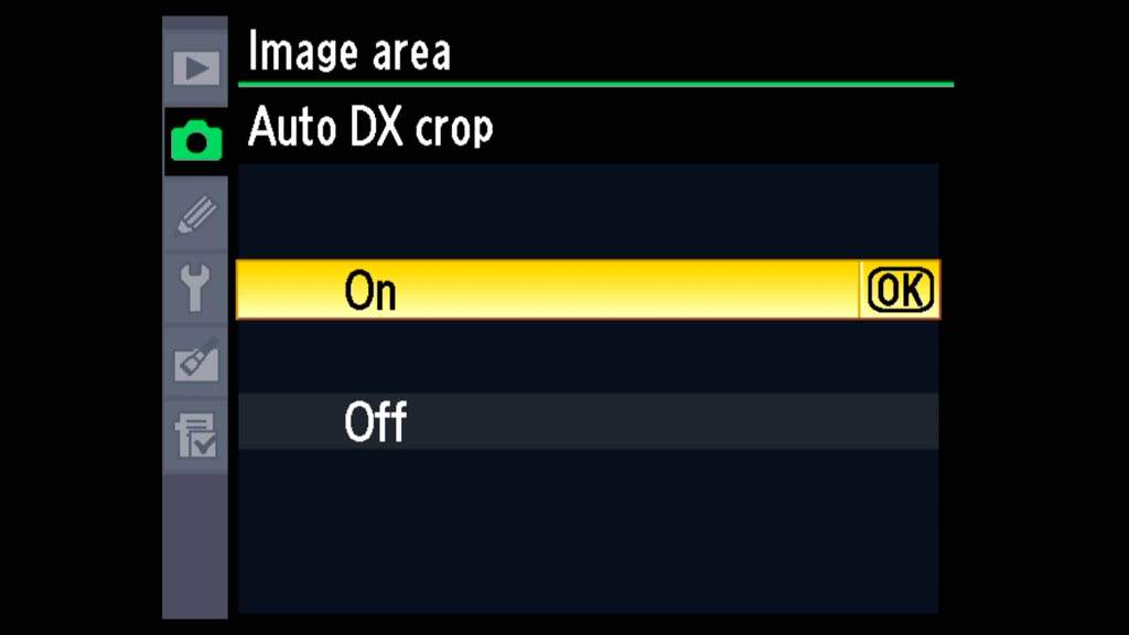 nikon dx crop mode