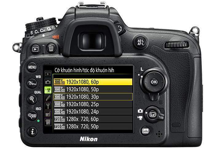 quay phim Full HD 60P may anh Nikon